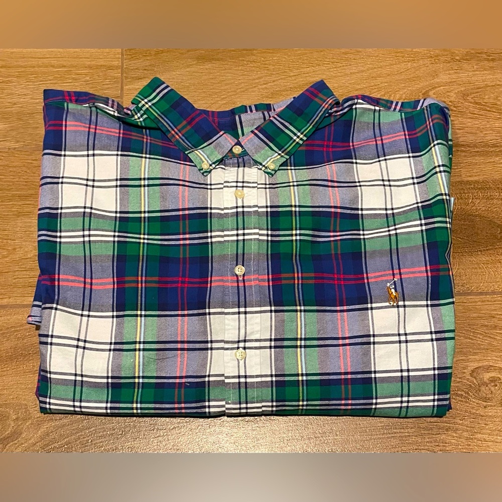 Ralph Lauren Plaid, Soft Cotton Casual Button Down Shirt, Size 5 XB,
